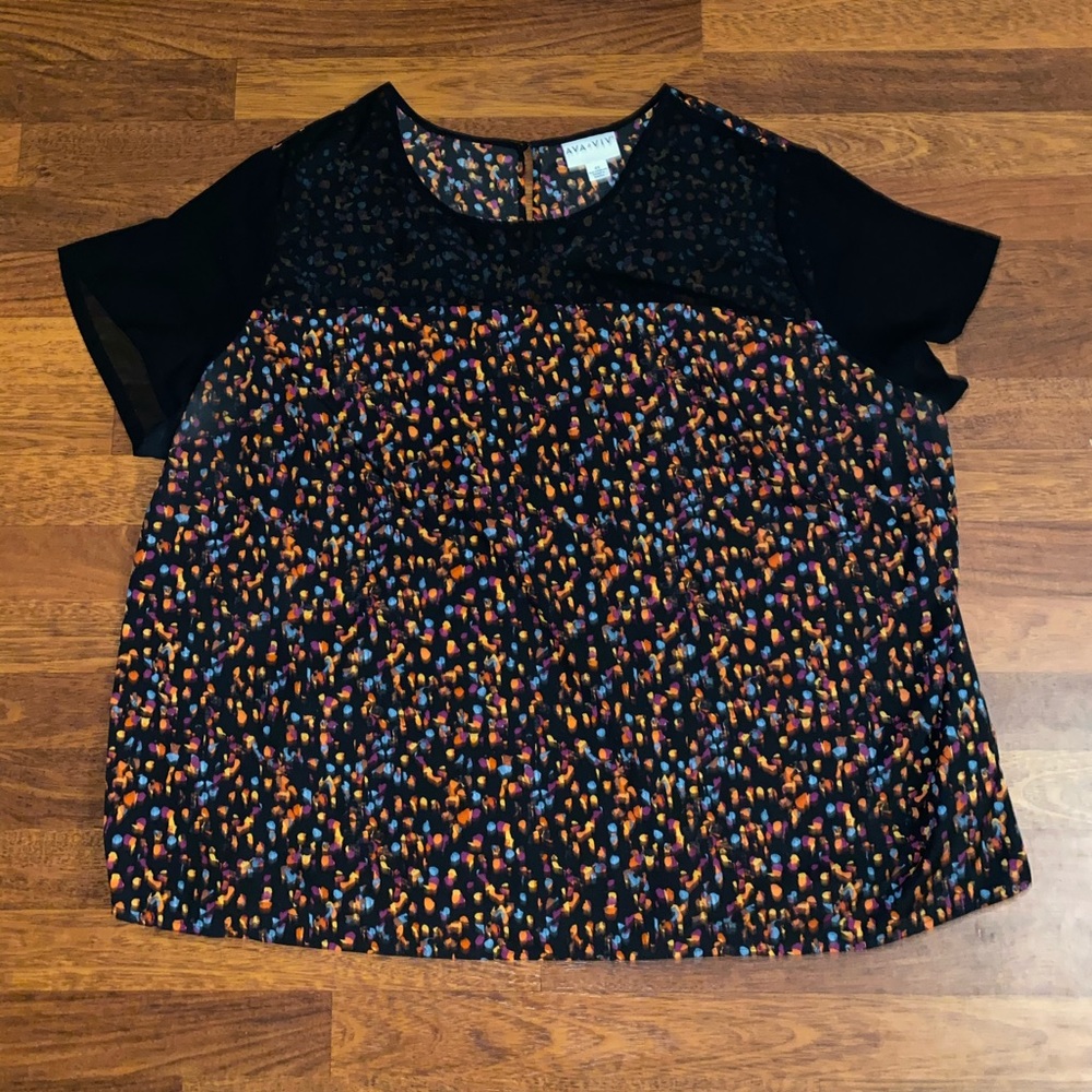 AVA & VIV Multicolor Blouse 4X